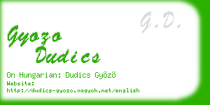 gyozo dudics business card